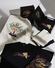 Camiseta Freen Same 92 caixa de presente preta pizza branca Hamburgo estampada manga curta, usado comprar usado  Enviando para Brazil