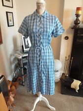 Vintage blue checked for sale  WISBECH