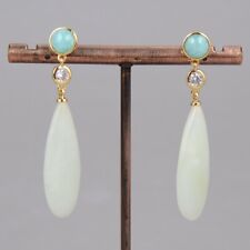 Brincos de gota pavimentada de cristal jade verde lágrima CZ parafuso prisioneiro de amazonita para presente feminino comprar usado Brincos de gota pavimentada de cristal jade verde lágrima CZ parafuso prisioneiro de amazonita para presente feminino comprar usado  Enviando para Brazil