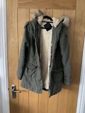 Khaki hooded parka for sale  PERSHORE