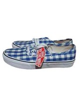 Sapatos Vans de lona quadriculada azul e branco com cadarço cano baixo masculino 7.0 feminino 8.5 NOVO comprar usado  Enviando para Brazil
