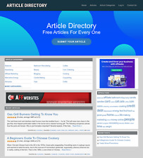 Article directory website for sale  ROMFORD