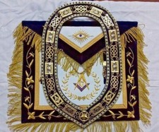 Avental maçônico Regalia Grand Lodge mestre maçom bordado à mão com colarinho de corrente comprar usado Avental maçônico Regalia Grand Lodge mestre maçom bordado à mão com colarinho de corrente comprar usado  Enviando para Brazil