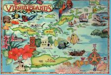 Cartão postal Ilhas Virgens, Caribe, St. John, St. Croix, St. Thomas, EUA Reino Unido comprar usado  Enviando para Brazil