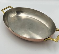 Panela oval Paul Revere Ware Signature cobre sólido aço inoxidável Au Gratin EUA comprar usado  Enviando para Brazil