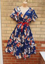 Blue red floral for sale  PETERBOROUGH