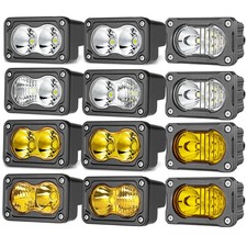 Luz de trabalho LED 3" ponto cubo de inundação cápsulas lâmpada de neblina offroad amarelo branco 12V comprar usado  Enviando para Brazil