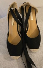 Women black wedged for sale  CRAWLEY