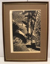 signed woodcut for sale signed woodcut for sale LEEDS