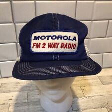Boné caminhoneiro rádio bidirecional vintage Motorola FM Snap Back vermelho azul patch marca K comprar usado  Enviando para Brazil