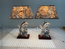 Zebra table lamp for sale  Minocqua