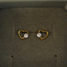 heart earrings gold zirconia for sale heart earrings gold zirconia for sale MIDDLESBROUGH
