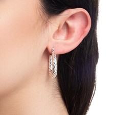 Orecchini hoop intrecciato usato  Marcianise