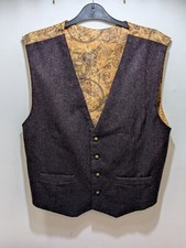 Tweed steampunk waistcoat for sale  HIGH PEAK