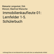 Immobilienkaufleute lernfelder gebraucht kaufen  Trebbin