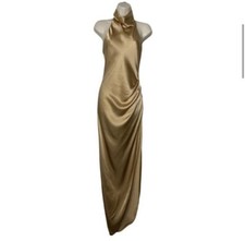 Vestido maxi Amanda Uprichard de seda samba XS costas abertas toffee comprar usado  Enviando para Brazil