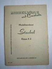 Bauplan modellrennboot stachel gebraucht kaufen  Hohenhameln