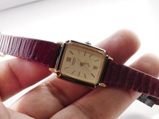 Vintage Orient Relógio de Quartzo Amarelo Banhado a Ouro Forma de Tanque Quadrado 22mm comprar usado  Enviando para Brazil