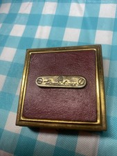 Estojo de armazenamento de lentes de contato de couro vintage ETIENNE AIGNER caixa dourada s15, usado comprar usado Estojo de armazenamento de lentes de contato de couro vintage ETIENNE AIGNER caixa dourada s15, usado comprar usado  Enviando para Brazil