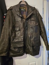 Barbour leather jacket for sale  WORTHING