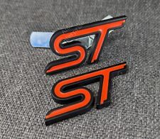 Grelha frontal traseira brilho laranja preto emblema ST para Ford Fiesta Focus Mondeo Kuga, usado comprar usado  Enviando para Brazil