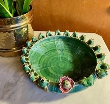 Vtg majolica frogs d'occasion  Expédié en Belgium