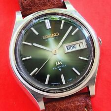 Seiko LM relógio automático mostrador verde 1972 vintage 5606-7071 Lord Matic cal 560 comprar usado  Enviando para Brazil