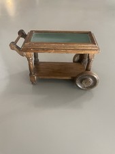 Carrinho de bebidas miniatura para casa de bonecas com alça e rodas 1:12  comprar usado  Enviando para Brazil