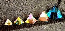 Pyramide bunt kristallglas gebraucht kaufen  Mannheim