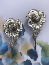 Agitadores de sal e pimenta vintage flor prata estilo Japão Repousse raro comprar usado  Enviando para Brazil
