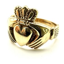 mens gold claddagh ring for sale  MANCHESTER