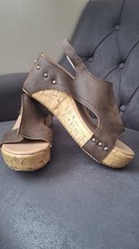 Brown studded wedge for sale  HEMEL HEMPSTEAD