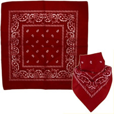 Bandana bordeaux quadrata usato  Italia