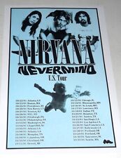 Usado, Pôster Nirvana 1991 "Nevermind" Tour All Dates Dave Grohl Kurt Cobain 19"x13" comprar usado  Enviando para Brazil