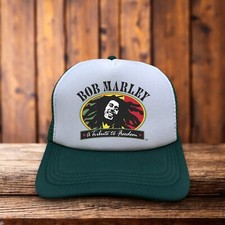 Boné Bob Marley Masculino Caminhoneiro Verde Snapback Jamaicano Reggae One Love Ball comprar usado  Enviando para Brazil