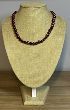 Vintage necklace burgundy for sale  BLAENAU FFESTINIOG