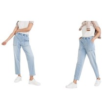 Jeans Madewell tamanho M T alto pull-on relaxado em Bellview lavagem leve lavagem casual comprar usado  Enviando para Brazil