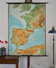 Vintage schulwandkarte südwes gebraucht kaufen  Deutschland
