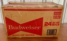 Caixa de publicidade vintage Budweiser cerveja depósito devolução garrafa cervejaria rei comprar usado  Enviando para Brazil