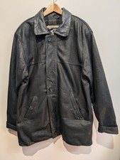 Manteau cuir noir d'occasion  Condé-sur-l'Escaut