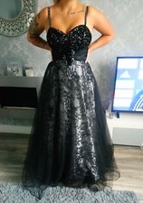 Black silver evening for sale  KILMARNOCK