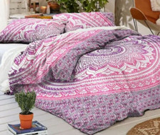 Juego de cama de algodón funda nórdica mandala hecha a mano india de todas las tallas con almohada segunda mano  Embacar hacia Mexico