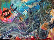 Tableau abstrait multicolore d'occasion  Allaire