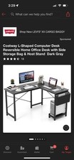 shape desk l gray for sale  Hudson