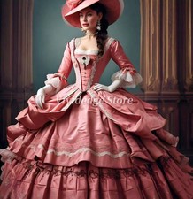 Vestidos de formatura vintage rosa vitorianos mangas largas tiras vestidos de festa à noite comprar usado  Enviando para Brazil