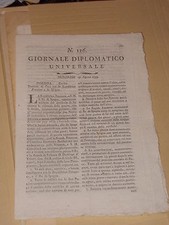 Giornale diplomatico universal usato  Zerbolo