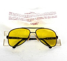 Óculos de segurança vintage CREWS Engineer Z87 aviador amarelo âmbar colorido - B, usado comprar usado  Enviando para Brazil