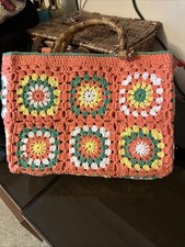Orange crochet handbag for sale  NEWARK