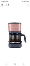 Cafeteira 5 xícaras cinza ouro rosa, caixa aberta comprar usado  Enviando para Brazil