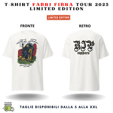 T-SHIRT FABRI FIBRA TOUR 2025 MENTRE LOS ANGELES BRUCIA FABRI FIBRA MAGLIA RAP, usado comprar usado  Enviando para Brazil
